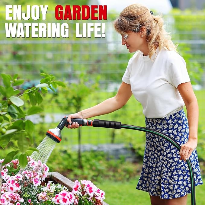 Heavy Duty Garden Hose 6ft, NON-EXPANDABLE Flexible Water Hose, Kink Resistant Lightweight Hybrid Hose, Leakproof Hose Male to Female Fittings