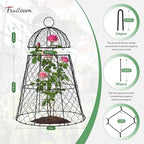 FRUITEAM 12Pcs Wire Plant Covers, 13×15.74in Large Plant Protectors from Animals, Chicken Wire Cloche Plant Cages for Outdoor Plants, Vegetables