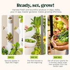 Gardyn Studio 1 Vertical Hydroponics Growing System Kit - 16 Non-GMO Plants, Herbs, Vegetables - Tower Garden - Hydroponic Herb Garden Planter Indoor Kit - Indoor Gardening System with LED Grow Lights