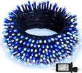 JMEXSUSS 66ft 200 LED Blue and White Outdoor Christmas String Lights, Expandable for Tree, Party, Home Decorations