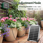 8W Solar Drip Irrigation System for Gardens, DIY Automatic Drip Kit, Supports Watering 30 Pots, Includes 35m Drip Hose and 30 Emitters Suitable for Gardens/Greenhouses/Outdoor Irrigation Timer