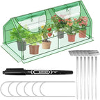 72"×36"×36" Green Houses for Outside, Portable Mini Greenhouse with Mesh Vents, Weatherproof PE Plant Shelter for Patio Gardening