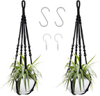 Augshy Macrame Hanging Planter, 2 Pack Hanging Planters for Indoor Plants Indoor Outdoor Decor Handmade Hanging Plant Holder(35 Inch)