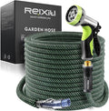 Relxitl Garden Hose, Flexible Water Hose, Ultra Lightweight Non-Expanding hose with 10 Function Sprayer, Leak proof, Pressure Resistant for Yard, Outdoor (Green, 50FT)