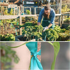 TELENT OUTDOORS Stretch Tie Tape, 1” Wide 200FT Reusable Garden Plant Ties Green Tapes for Plants, Thick Garden Vinyl Stake Ribbon for Branches Flowers Tomatoes Indoor Outdoor Greenhouse