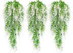 RECUTMS Fake Monkey Plants Hanging Eucalyptus Vines Fake Vines Faux Hanging Plants for Outdoor Garden Yard Backdrop Decor Indoor Room Table Wall Home Hanging Decoration(White)