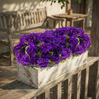 lovemoon Artificial Geranium Plant with Realistic Silk Flowers and Green Leaves，Faux Geranium Flowers for Indoor Outdoor Home Garden Office Decoration (16, Purple)