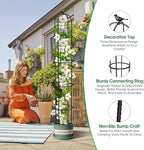 Garden Trellis for Climbing Plants Outdoor, 6.2ft Tall Garden Obelisk Trellis Climbing Plant Support Potted Vine Flower Rose Clematis Vegetable Pea Bean Cucumber Trellis Raised Bed, 2 Pack