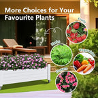 Durable Resin Raised Garden Bed with Drainage Holes & Reinforced Corners - Lightweight Flower Boxes Outdoor for Vegetables, Herbs, and Patio Garden Enclosure System (Ashen, 43.31*17.72*17.56)