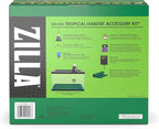Zilla Tropical Habitat Accessory Kit, Starter Kit for Reptiles, Easy Start for Tropical-Dwelling Reptiles, Includes Lighting, Heating, Bedding and Food, Ideal for Size 10G Terrariums