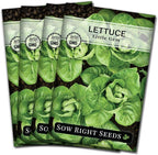 Sow Right Seeds - Little Gem Lettuce Seeds for Planting - Non-GMO Heirloom Packet with Instructions to Plant a Home Vegetable Garden - Outdoors or Indoors Hydroponics - Miniature Romaine Variety (4)