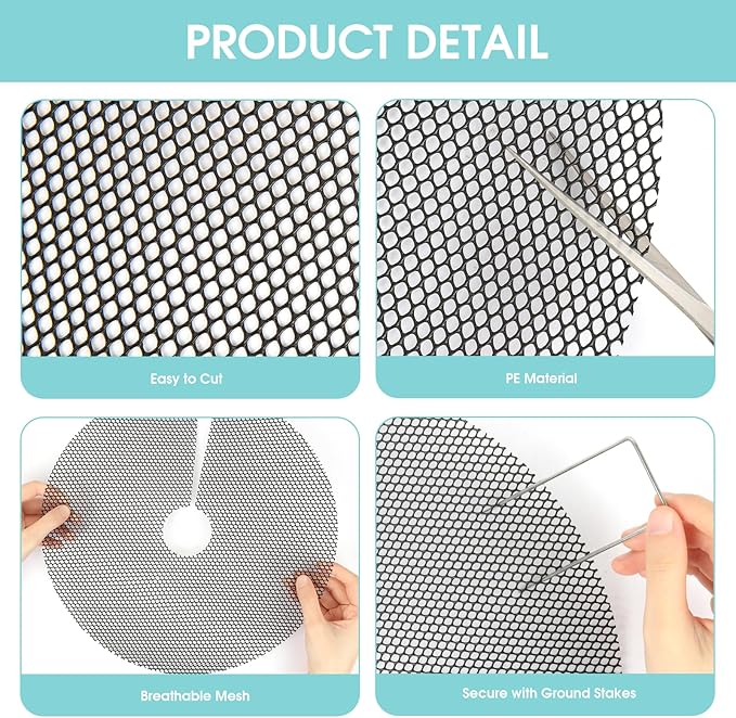 6/12 Pcs 11.8" Plant Protector from Cats Indoor with 6 Pcs Metal Stakes, Cuttable Pot Cover from Animals