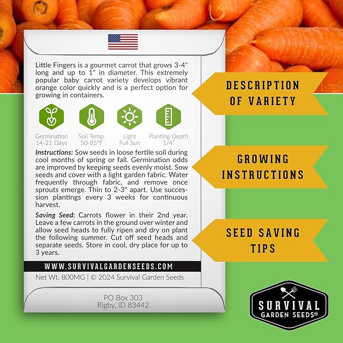 Home Garden Vegetable Seeds 30 Variety Pack – Heirloom Seed Vault Kit for Planting Non-GMO Vegetables, Herbs, Fruit – Emergency Preparedness Survival Food Grow Kit – Survival Garden Seeds (18,500+)
