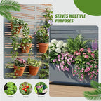 Casaphoria Metal Raised Garden Bed with Trellis and Wheels, 72"x47"x16" Arched Planter Box for Climbing Plants, Vegetables & Vines, Features Drainage Holes and Privacy Screen, Grey-Harold
