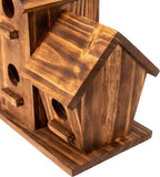 COLEBA Bird Houses for Outside, Outdoor 4 Hole Bird House Room for 4 Bird Families Bluebird Finch Cardinals Hanging Birdhouse for Garden