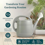 Standard Watering Can - Plant Watering Can - Small Plastic Garden Water Pot for Indoor Outdoor Plants Flowers by The HC Companies, 2 Gallon, Cool Gray