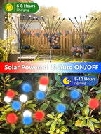 Upgraded 8 Pack Red White and Blue Solar Firefly Lights, 4th of July Solar Lights Patriotic Garden Lights Waterproof for 250th Anniversary National Day, Independence Day, Yard, Patio, Lawn Decorations