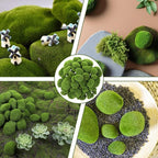 JJUNW 80Pcs Artificial Moss Rocks, Decorative Green Moss Balls, Fake Moss Rocks for Floral Arrangements, Fairy Gardens and Crafting