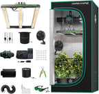 MARS HYDRO 3x3 Smart Grow Tent Kit Complete System with WiFi-Integrated Controller 43,150W FC1500 App Dimming Grow Light,1680D High Reflective Mylar,with 4inch Automatic Ventilation System