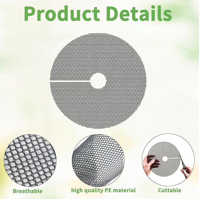 6 Pcs 11.8 Inch Plant Pot Grid Covers, Plant Protectors from Animals, Cuttable Soil Protectors for Potted Plants, Pet & Animal Digging Deterrent, Reusable Plant Covers for Indoor Outdoor Garden
