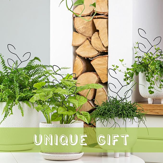 2 Pcs Metal Leaf Shape Garden Trellis for Climbing Plant, Potted Plants, Mini Plants, Indoor Plants Trellis, Home Plant Tool, Plant Lover Gifts Ideas for Garden Potted, Hoya, Pothos, Flower, Monstera