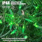 HISHINY Green String Lights 100 Count Mini St. Patrick's Day Decorations Lights with Green Wire for Outdoor Christmas Decorations Indoor Decor,UL Certified (21feet)