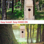 Bird House for Outside,Wooden Clearance Humming Bird Cedar Blue Bird Box House,Wren Cedar Finch House,DIY, 1Pack