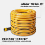 Stanley FATMAX Professional Grade Garden Hose, 100 Feet x 5/8 Inch, Yellow, 500 PSI