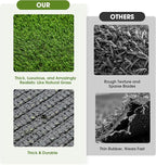 Artificial Grass Turf Grass for Dogs & Outdoor Use, Realistic Fake Lawn Grass for Patio, Garden, Balcony, Durable Turf for Indoor Outdoor Mats (23.6 x 19.7 in)