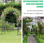 DoCred Large Garden Arch Trellis for Climbing Plants, 87 Inch Tall Metal Plant Support Trellis Archway for Climbing Vine Vegetable/Fruit/Flower Outdoor Yard Lawn Garden Arch Tunnel Trellis