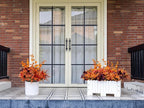 17 Bundles Artificial Fall Flowers for Outdoor Faux Fall Orchid Mums Flowers for Outside Garden Yard Window Thanksgiving Autumn Decor Fall Decorations for Home