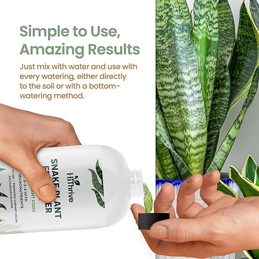 32oz Snake Plant Fertilizer for Snake Plant Live - Makes 192 Gallons of Fertilizer for Indoor Plants, Ideal for Healthy Growth, Strong Leaves, and Vibrant Color - Rich in Macro & Micronutrients