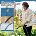 Garden Hose 50ft Lightweight, Non-Expanding, Leak-Proof Metal Connector, No-Knot No-Tangle, Easy to Store and Carry, Wear-Resistant, 3/4GHT Flexible Water Hose, Hose for Yard, Garden, Outdoor