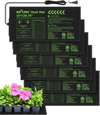 BN-LINK Seedling Heat Mats for Seed Starting 10" x 20.75", 6 Pack Waterproof Warming Mat Plant Heating Pad for Seed Germination, Indoor Growing, Hydroponic, Greenhouse, ETL Listed