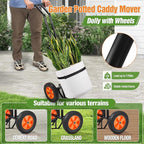 Plant Caddy with Wheels, Heavy Duty Plant Dolly Cart with Adjustable Grabbing Arm and Suction Cups for Plant Pots, Garden Pot Mover Trolley Cart with Strap, Ideal for Indoor and Outdoor Use, Black