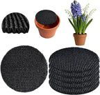 6Pcs 9inch Round Pot Mesh Drainage Discs Double Layer Plant Pot Hole Insert Pads Cutable Bonsai Pot Bottom Grid Mat Mesh Reusable for Indoor Outdoor Potted Plant Prevent Soil Loss Keep Roots Healthy