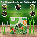 10 Heirloom Seeds Variety Pack - 3200+ Seeds for Planting Vegetables, Indoor Outdoor Garden Seed Starter Kit, Easter Unique Gift for Mother, Women, Mom, Friend, Her