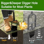Altdorff Bulb Planter Tool, Sod Plugger with Long Handle Serrated Base, 5-in-1 Lawn Plug Garden Tool for Transplanting, Digging, Grass Plug, Soil Sampler, Planting for Tulips, Iris, Daffodils