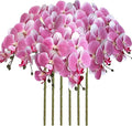 FagusHome 32 Inch Artificial Phalaenopsis Flowers 6 Pcs Artificial Orchid Flowers Stem Plants for Home Décor (Pink)