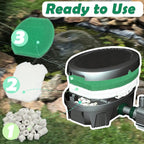 NEWKE 16 Pack Filter Media Set for Aquagarden Suitable for Inpond 5in1 200 Gallon Model, Pond Filter White Floss & Foam Filter Pads & Ceramic Rings