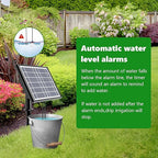 49FT Solar Drip Irrigation Kit with Digital Screen, Auto Watering Kit for 15 Pots, Solar-Powered Plant Watering,434 Timer Modes, 900ml/min Flow Indoor/Outdoor Garden, Balcony & Patio Irrigation System