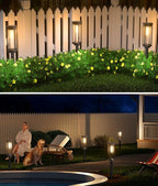 NEWMESSI 8 Pack Solar Pathway Lights Outdoor IP65 Waterproof Super Brightness Solar Powered Landscape Path Lights for Outside Walkway Driveway Garden