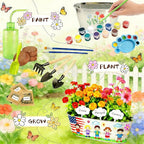 Paint & Plant Kids Gardening Kit Arts and Crafts Toys - Toddler Gardening Kits Birthday Easter Gifts Ideas for Girls & Boys 4 5 6 7 8 9 10 11 12 Year Old