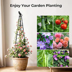 Garden Trellis for Climbing Plants Outdoors,65" Tall Cucumber Trellis Garden Obelisk Trellis Rustproof Plants Support with Adjustable Heights for Indoor Potted Plants, Vines, Vegetables