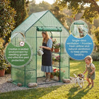 Greenhouse for Outdoors,55 x 28 x 78'' Small Greenhouse,Walk in Plant Greenhouses with 3 Tiers 6 Shelves,Heavy Duty with Durable PE Cover,Heavy Duty Plant Greenhouses for Garden and Backyard
