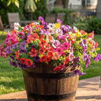 Artificial Flowers for Outdoor Fake Plants for Spring Decoration,Faux Eucalyptus Flowers for Planter UV Resistant Lifelike for Home Porch Garden (6 Color)