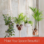 feedee Macrame Plant Hangers Indoor Macrame Hanging Planters for Indoor Plants, 6 Pack Hanging Plant Holders Indoor Hanging, Macromay Plant Hangers for Indoor Plant Hanger, Outdoor Flower Pots Holder