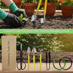 MOSFiATA Bonsai Tools Set 7Pcs, Bonsai Tree Tools Kit Succulent Trimming Tools Include Scissors, Cutters, Rake, Round and Pointed Shovel &Training Wire for Bonsai Beginner Gardening Gifts