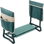 Garden Kneeler and Seat - 2-in-1 Foldable Garden Kneeling Pad and Stool with Removable Pockets for Gardening Tools - Gardening Gifts for Women, Mom, Dad, Seniors or Grandparents by Pure Garden (Green)