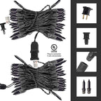 TW SHINE Purple Halloween Lights, 2 Pack 20FT 100 Count Incandescent Halloween Mini String Lights, Waterproof Halloween Decorations for Outdoor Indoor Patio Home Party Garden Yard Decor
